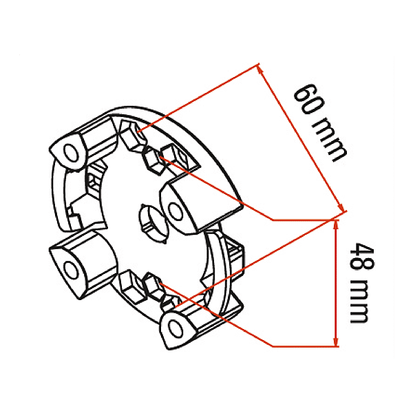 Support pour moteur de volet roulant réf. A4506 photo du produit visuel_1 2XL