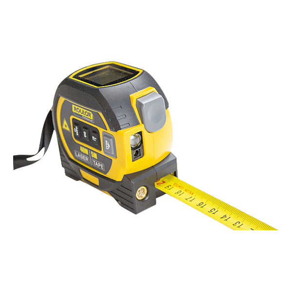 Télémètre Laser 3 En 1 HGLINE - 50m + Mètre Ruban 5m - Numérique