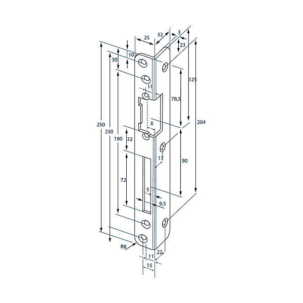 Têtière d'angle n°066 pour gâche électrique photo du produit visuel_1 2XL