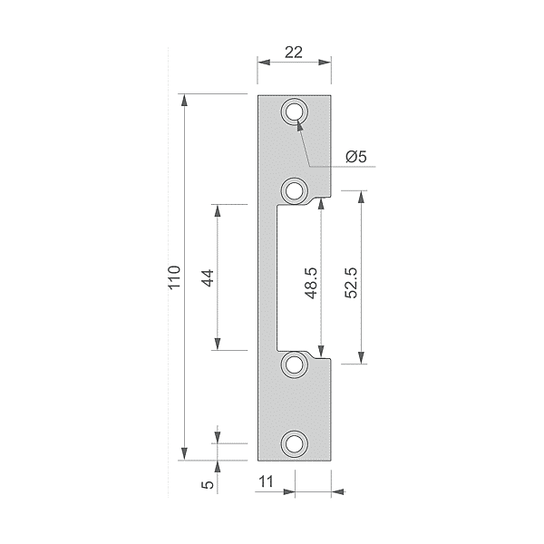 Têtière série 5 pour gâche électrique photo du produit visuel_1 2XL