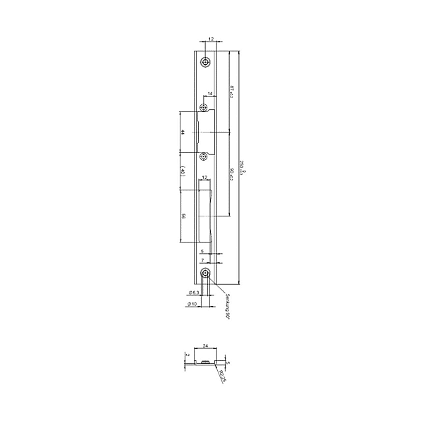 Têtière U Profix 2 n°91D pour gâche électrique photo du produit visuel_1 2XL