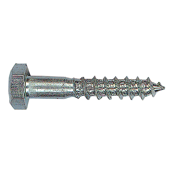 Tirefond vis à bois tête hexagonale acier zingué blanc photo du produit visuel_1 2XL