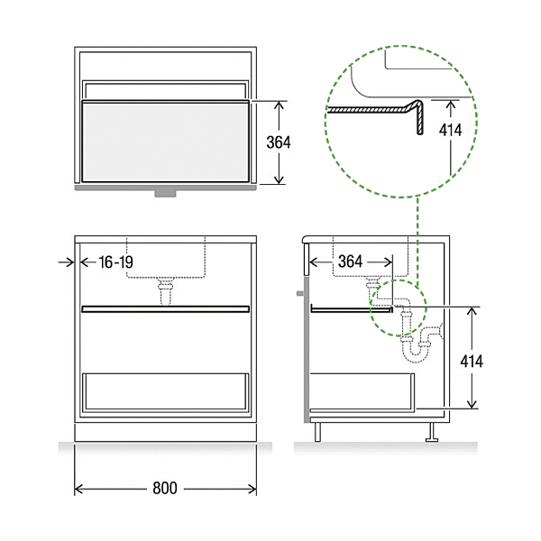 Tiroir dessus de poubelle Basic photo du produit visuel_1 2XL