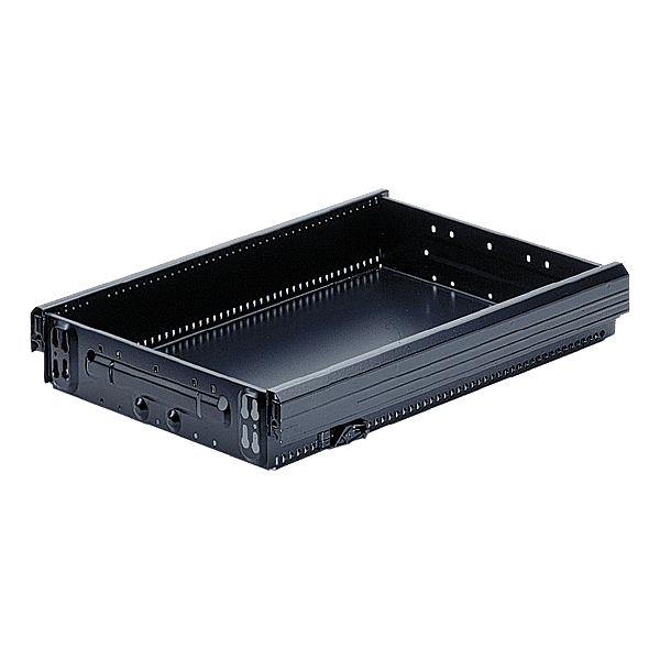 Tiroir simple acier époxy noir, largeur de montage photo du produit visuel_1 2XL