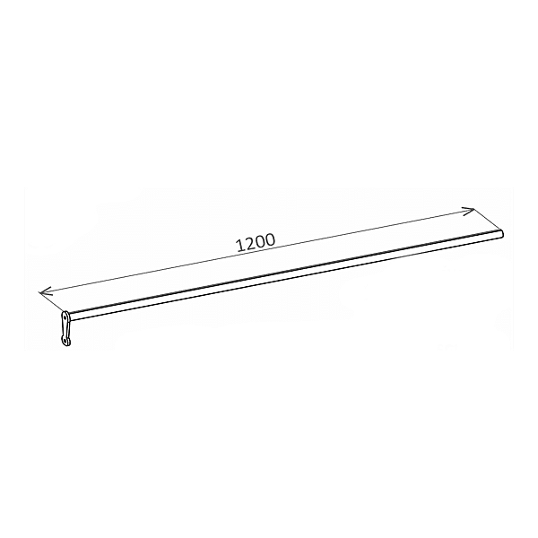 Tringle ronde pour espagnolette avec 1 crochet Loire photo du produit visuel_1 2XL