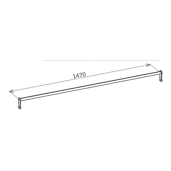 Tringle ronde pour espagnolette avec 2 crochets Loire photo du produit visuel_1 2XL