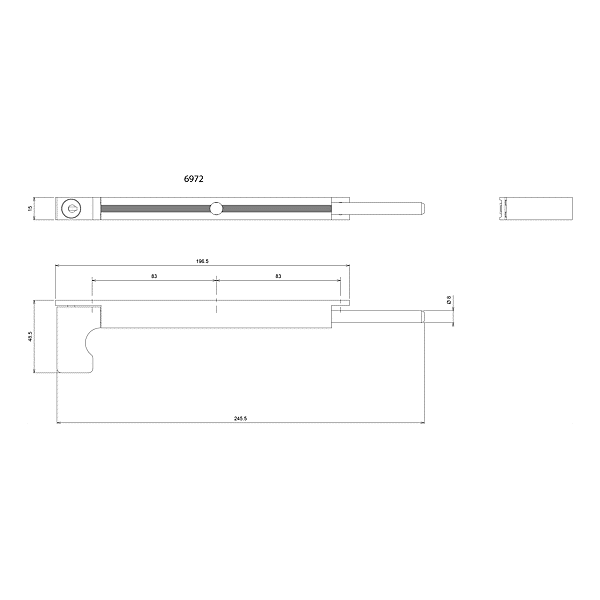 Verrou à coulisse Dito DS697* à clé photo du produit visuel_1 2XL