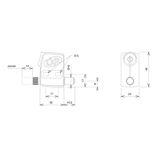 Verrou de baie coulissante à clé S'Hestia photo du produit visuel_1 2XL