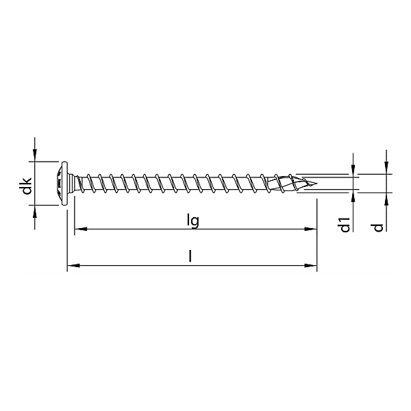 Vis à bois tête ronde large torx acier zingué blanc photo du produit visuel_1 2XL