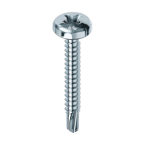 Vis autoforeuse PVC tête cylindrique Phillips acier galvanisé chromiting photo du produit visuel_1 2XL