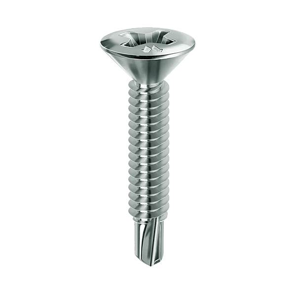 Vis autoforeuse PVC tête fraisée réduite Phillips acier galvanisé chromiting photo du produit visuel_1 2XL