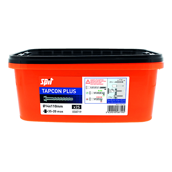 Vis béton réutilisable tête hexagonale acier zingué TAPCON PLUS HFL photo du produit visuel_1 2XL