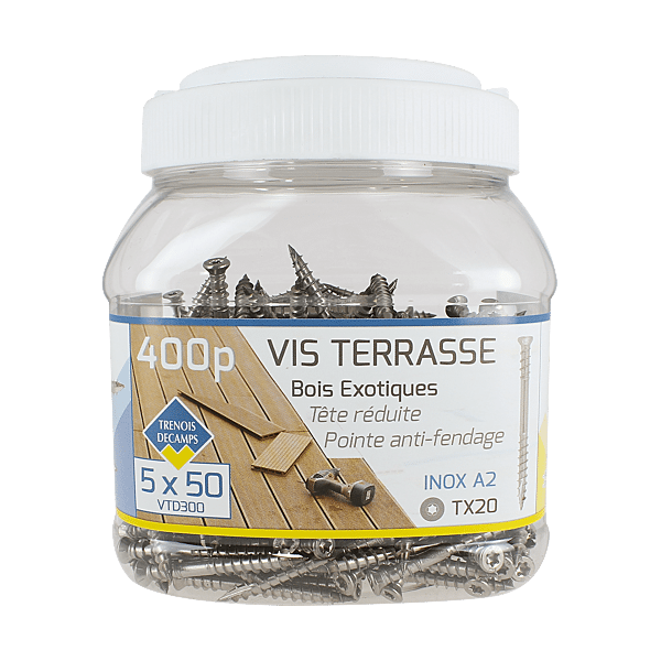 Vis de terrasse tête fraisée réduite Torx inox A2 photo du produit visuel_1 2XL