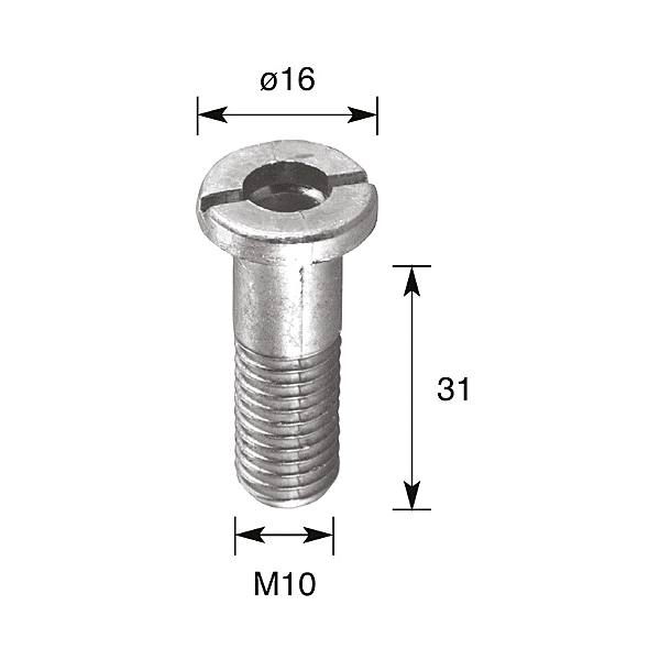 Vis pour pied de cuisine tête creuse Zamak photo du produit visuel_1 2XL