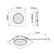 visuel2 Spot LED Nova encastrable carré 2,7 W, 39 LEDS, 5000 K