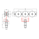 visuel2 Roulette triple sur monture à bouton fixe 