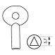 visuel2 Clé pour cadenas triangulaire