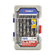 visuel1 Coffret 100 forets HSS taillés meulés pointe en croix à métaux cylindrique
