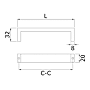 Poignée de meuble rectangle photo du produit visuel_2 S