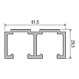 Rail supérieur pour portes doubles photo du produit visuel_1 S